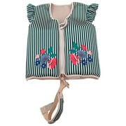 Kids Swim Vest Unisex Children Swimming Aid Buoyancy Clothing (Green Stripe)